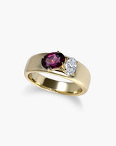 Rhodolite Garnet Diamond Ring