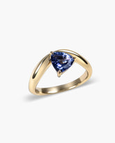 Tanzanite Trillion Curve Ring