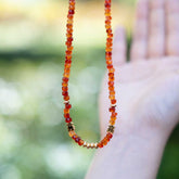 Pumpkin Bear - Carnelian Gold Necklace