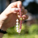 Gift from Valentine - Strawberry Rose Quartz Bracelet