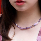 Lavender Fish - Amethyst Fish Charm Necklace