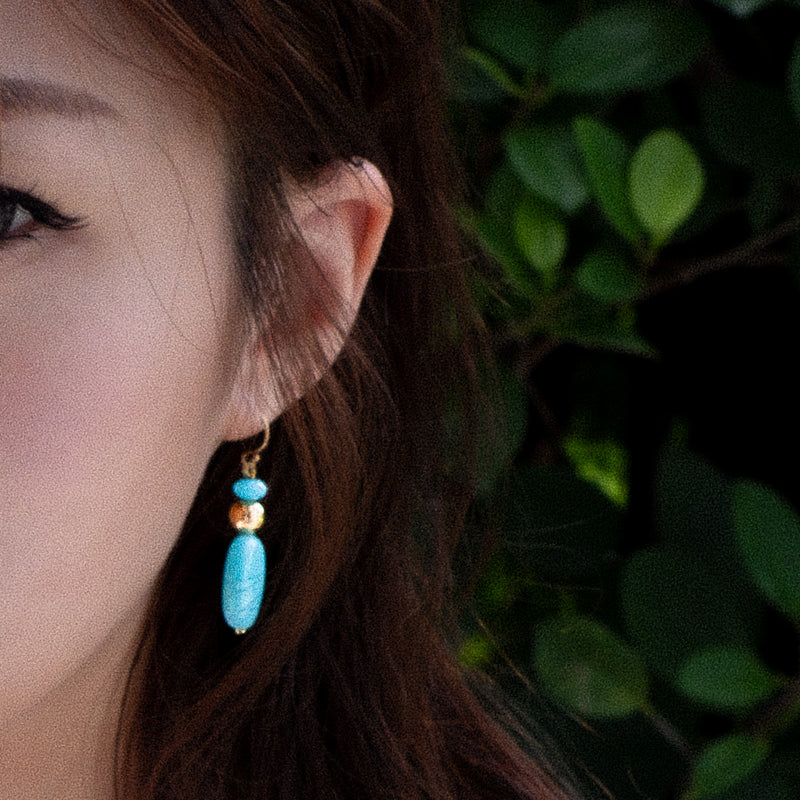 The Blue Danube Gold Earrings