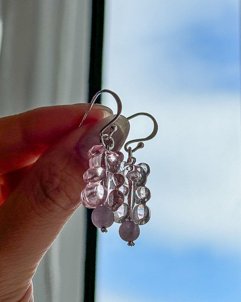 Healing Bear Earrings - Kunzite