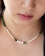 Fei - Chrome Diopside Pearl Necklace