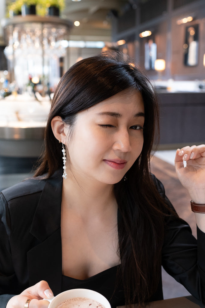 Yuet - Doggie Charm Pearl Earrings