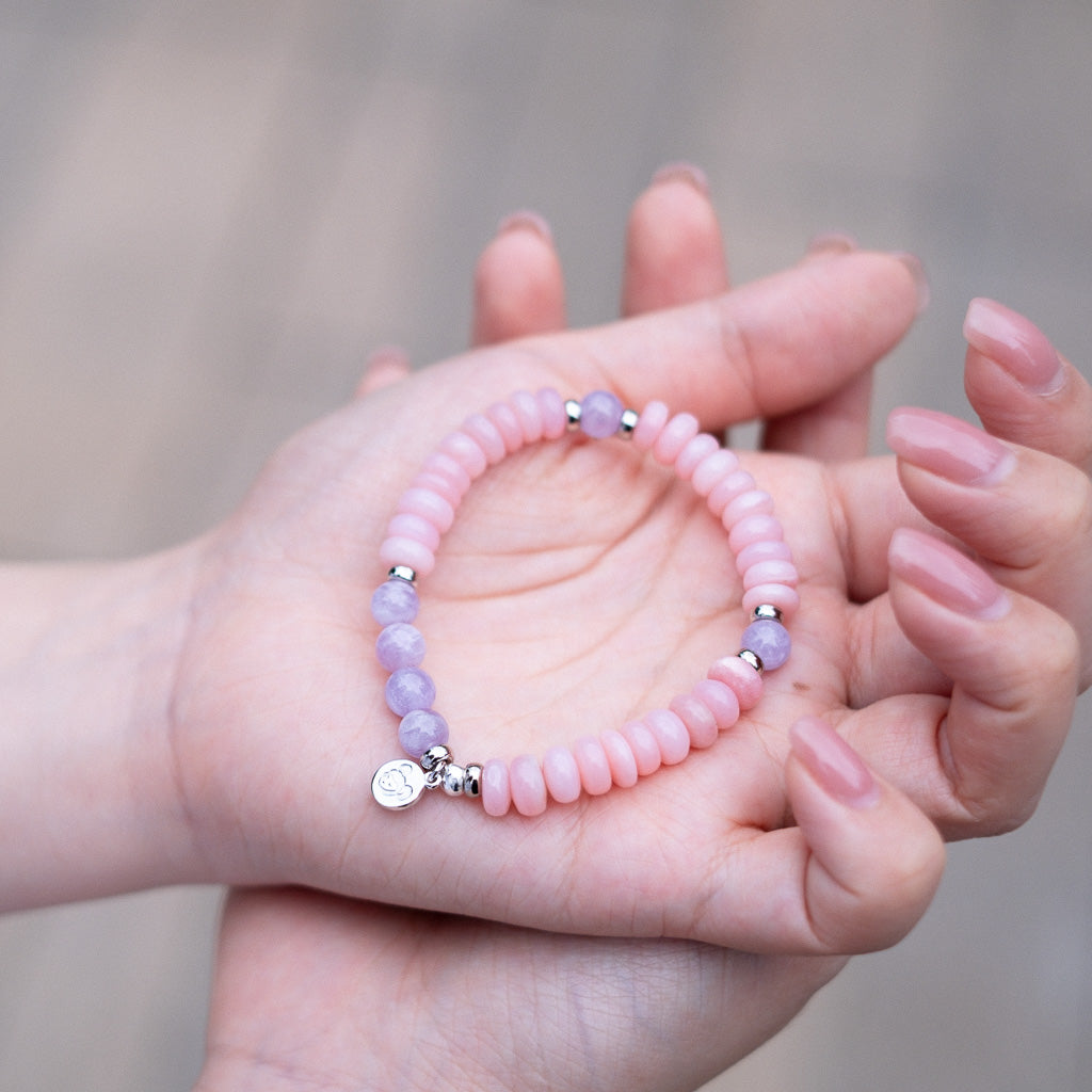 Peach - Pink Opal Kunzite Bracelet
