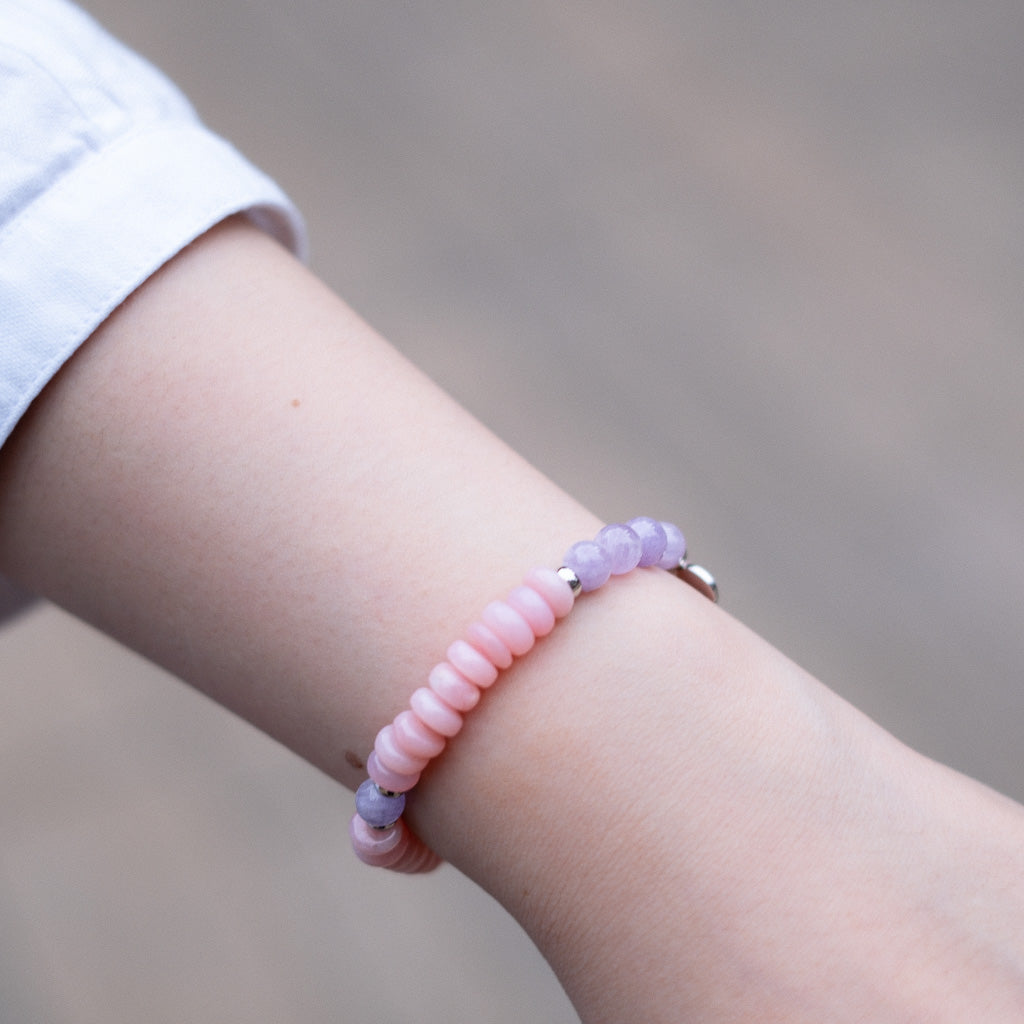 Peach - Pink Opal Kunzite Bracelet