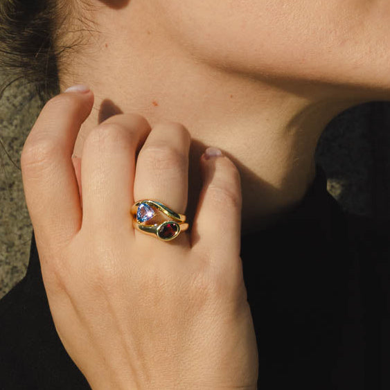 Rhodolite Garnet Gold Ring