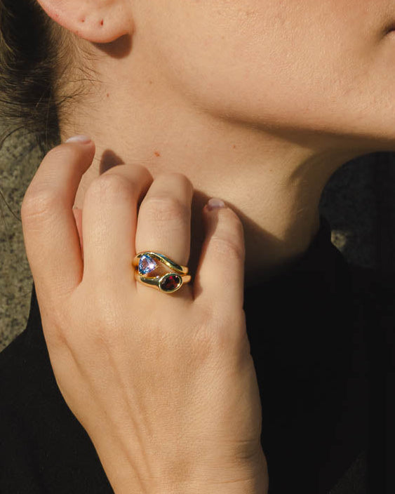 Rhodolite Garnet Gold Ring