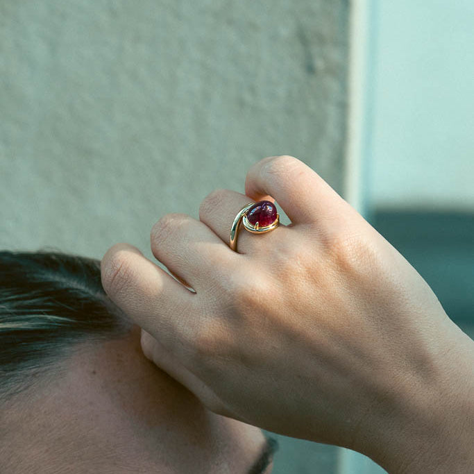 Ruby Oval Statement Ring