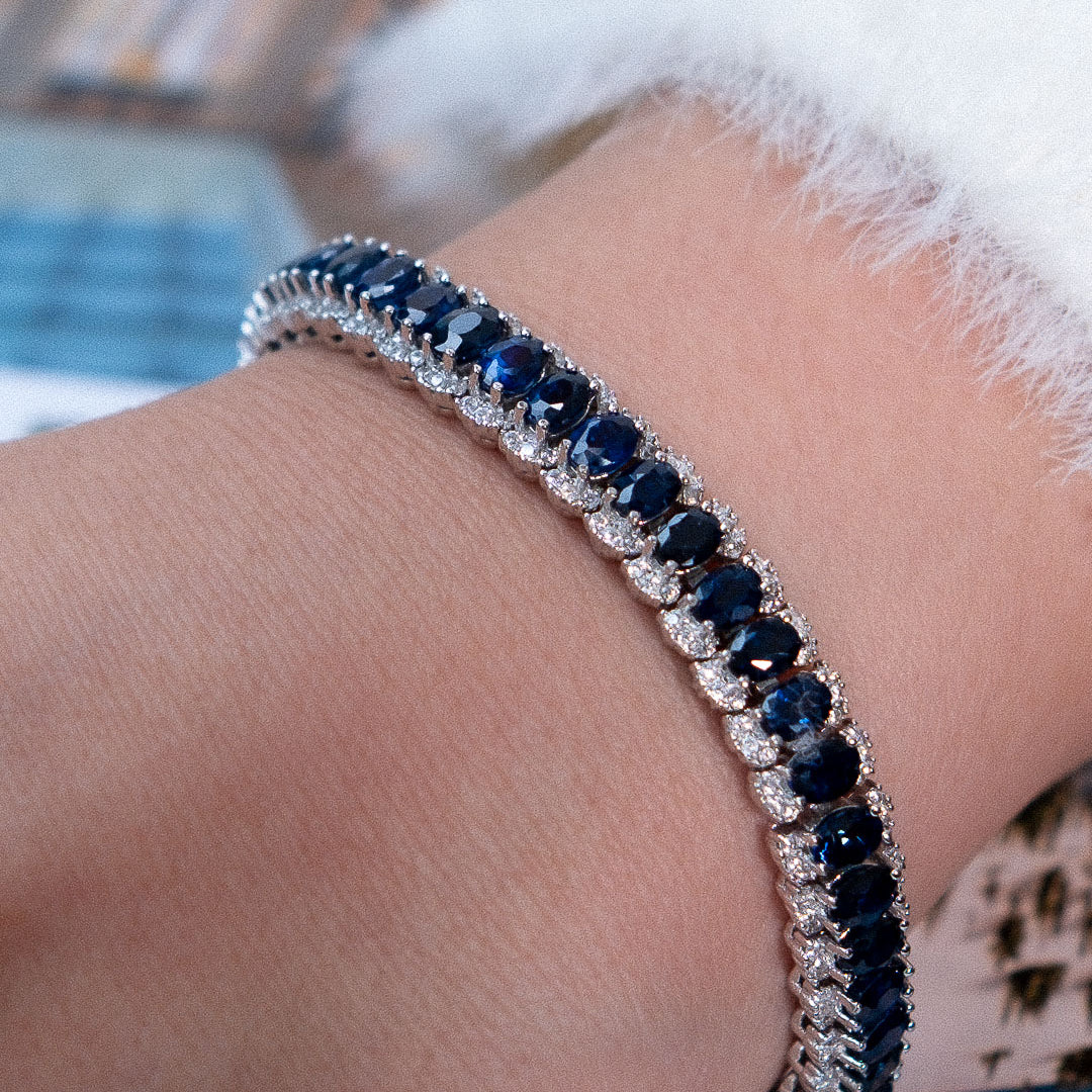 Circle of Love Blue Sapphire Bracelet