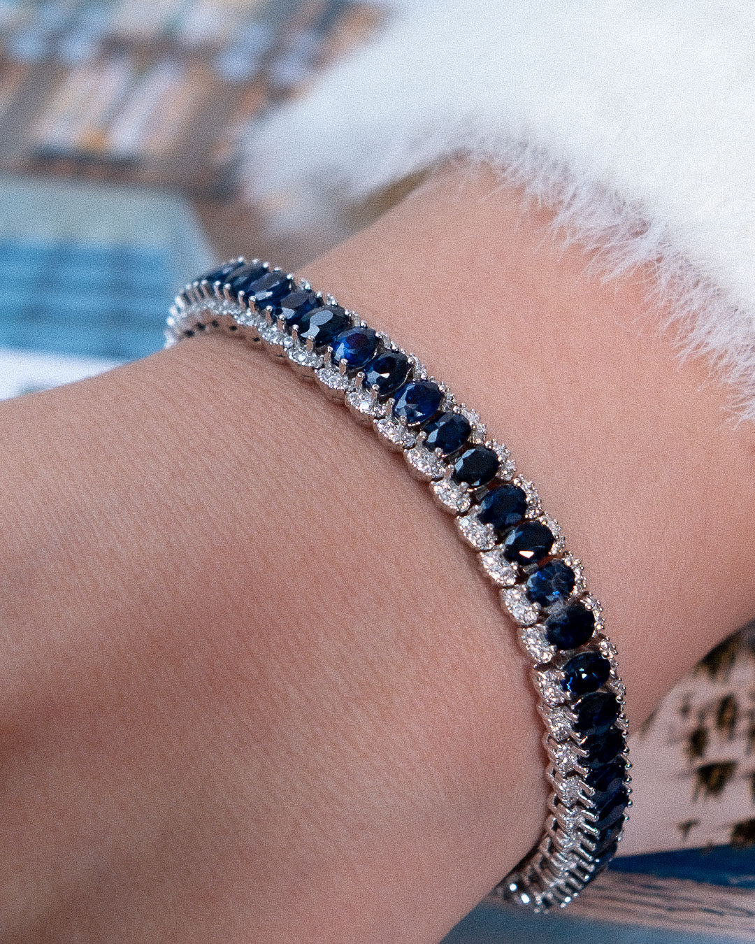 Circle of Love Blue Sapphire Bracelet