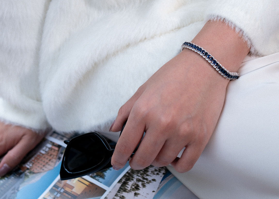 Circle of Love Blue Sapphire Bracelet