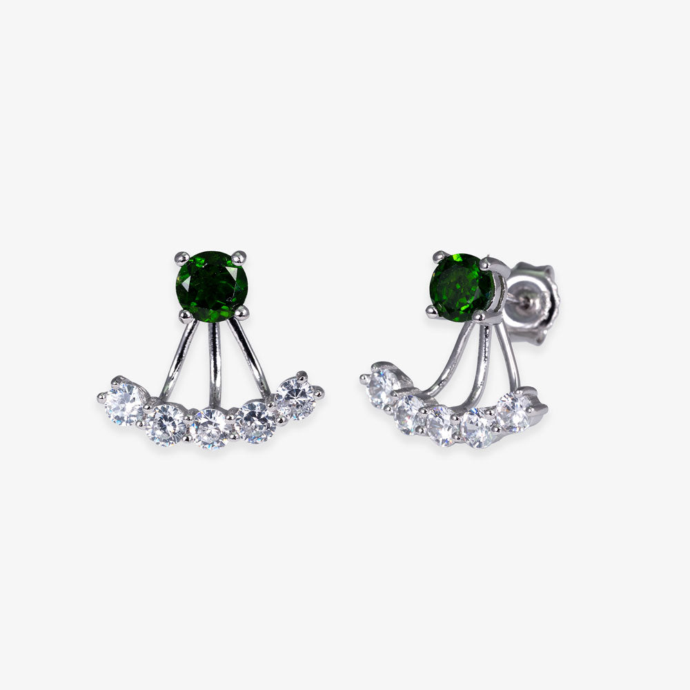 Chrome Diopside Smile Earrings