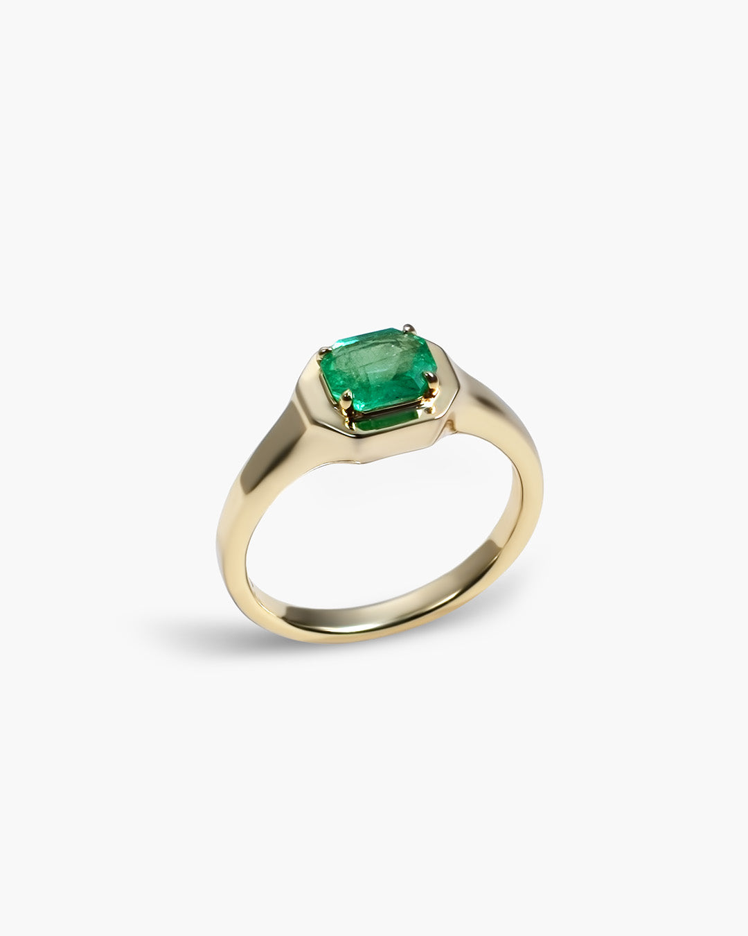 Emerald Octagon Ring