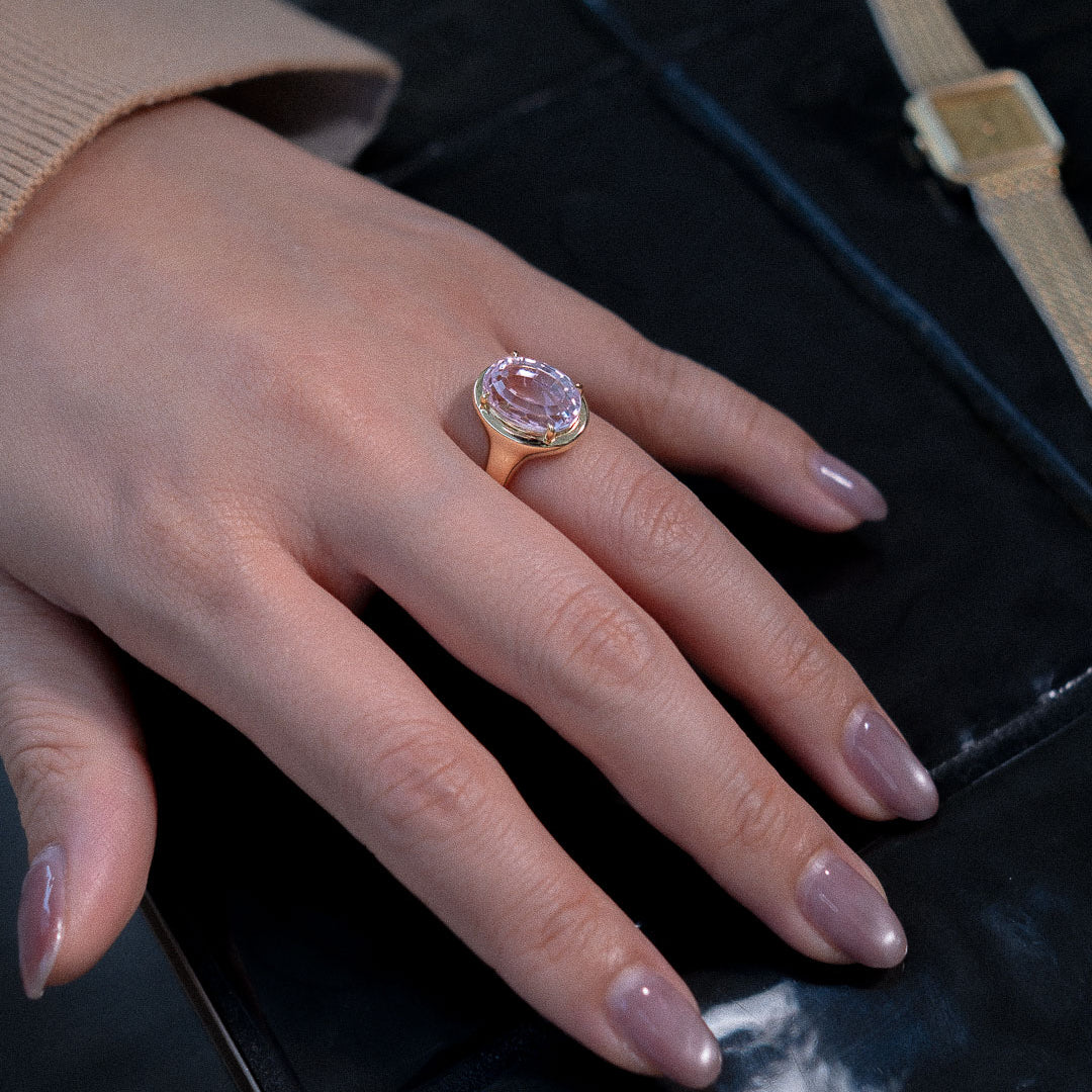 Kunzite Statement Ring