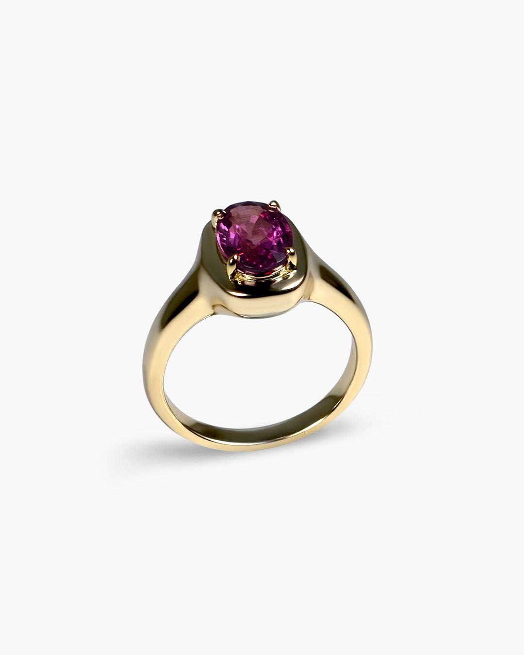 Pink Tourmaline Oval Ring