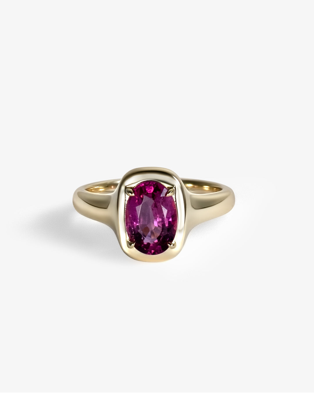 Pink Tourmaline Oval Ring