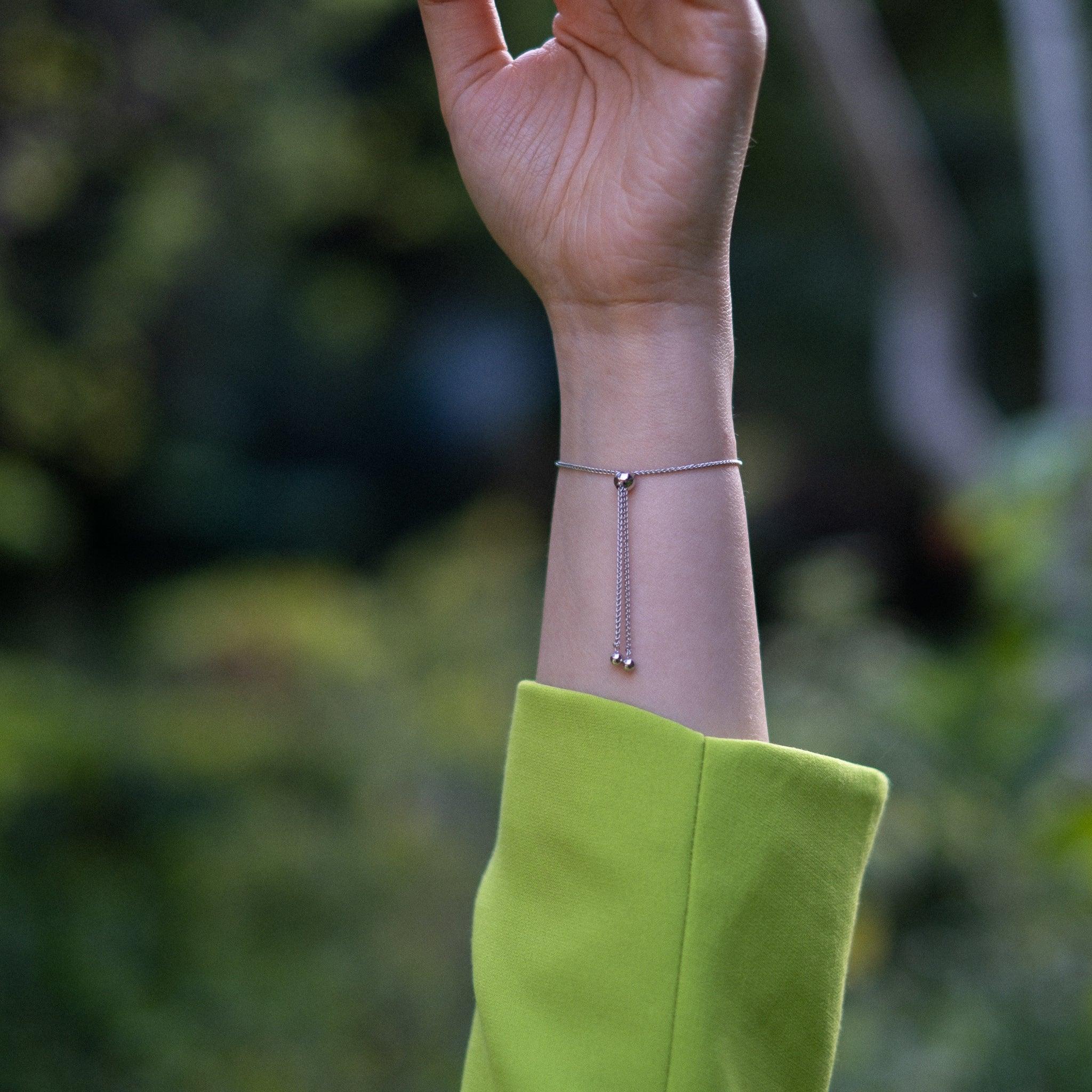 14K White Gold - Golden South Sea Pearl Trio Bracelet