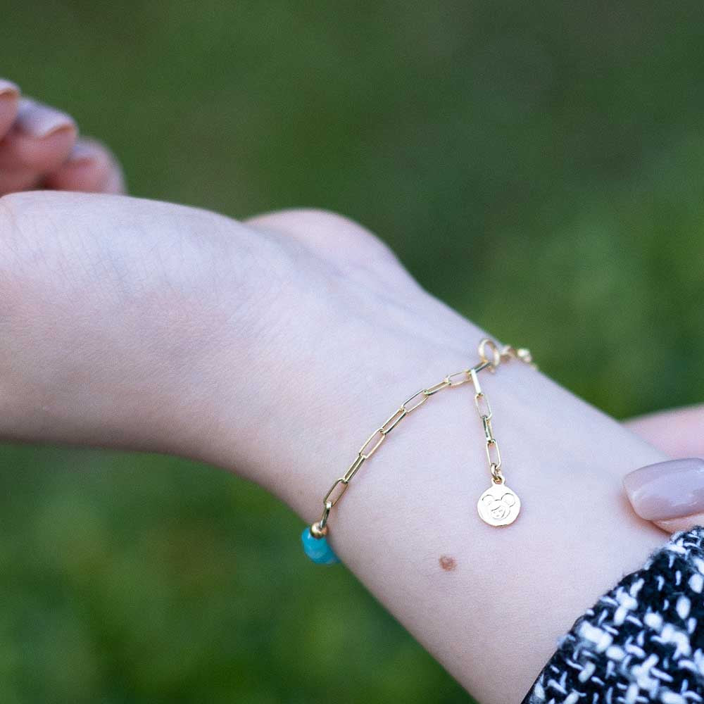 Snowball - Amazonite Gold Bracelet