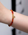 Holiday Romance - Carnelian Smiley Gold Bracelet
