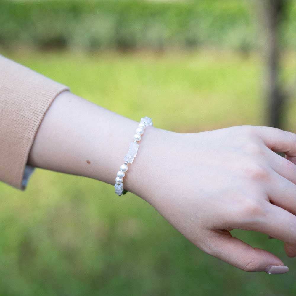 Anna - Moonstone Pearl Bracelet