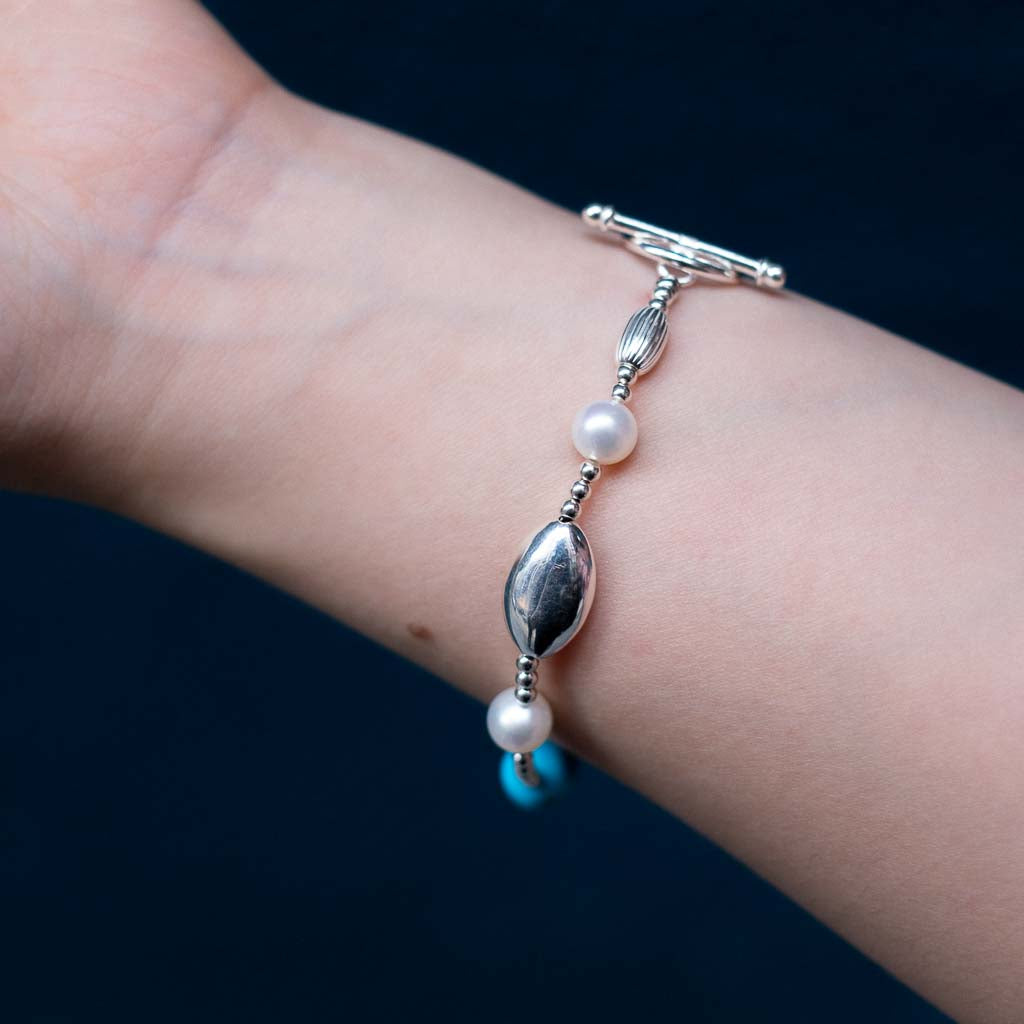 Turquoise Mermaid - Sleeping Beauty Turquoise Silver Bracelet