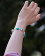 The Mermaid - Turquoise Amazonite Silver Bracelet with Pearl