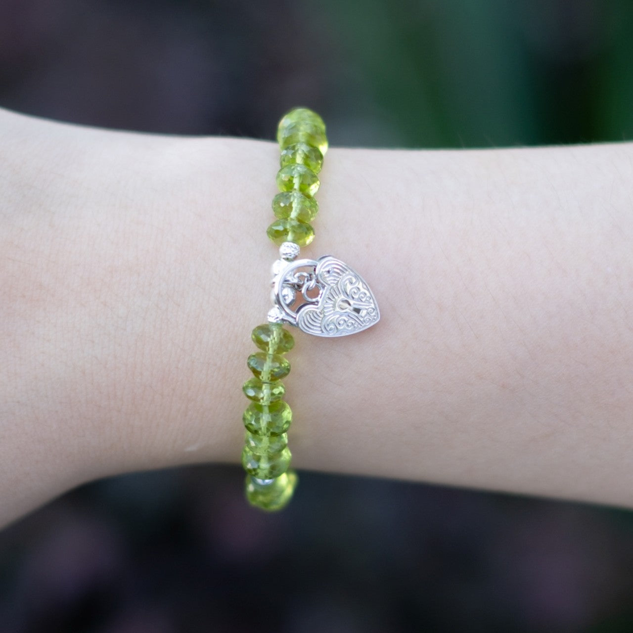 The Silver Olive - Peridot Bracelet